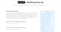 Desktop Screenshot of letterfrequency.org