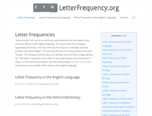 Tablet Screenshot of letterfrequency.org